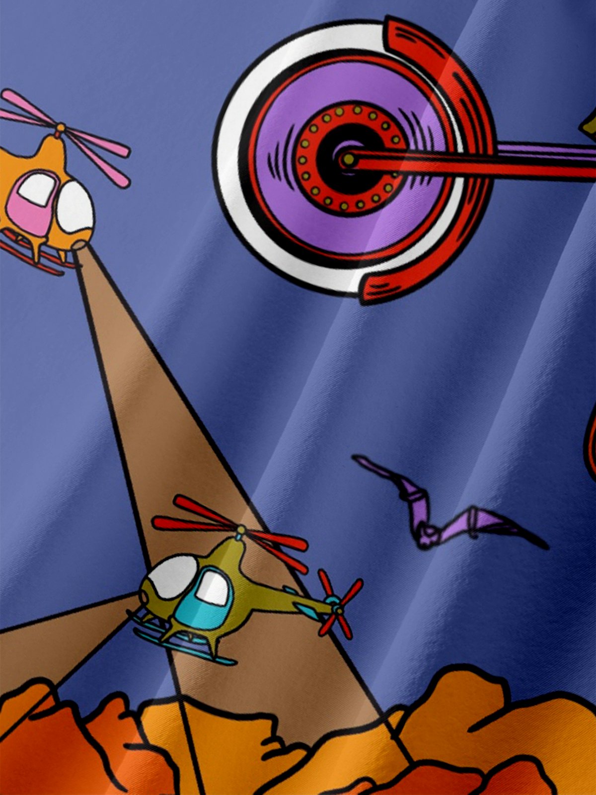 X Artist Janet Johnson Moisture Wicking Abstract Bunny Art Painting Chest Pocket Hawaiian Shirt