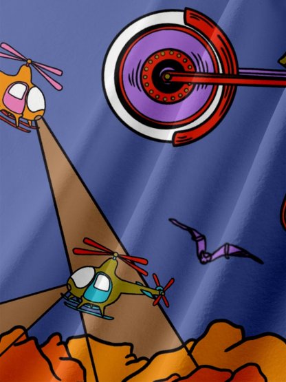 X Artist Janet Johnson Moisture Wicking Abstract Bunny Art Painting Chest Pocket Hawaiian Shirt