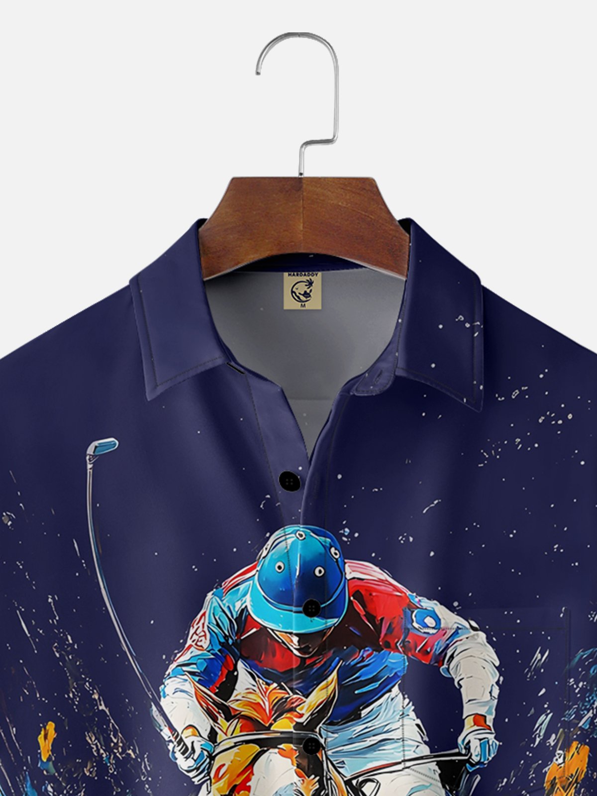 Moisture-wicking Kentucky Derby Horse Racing Chest Pocket Casual Shirt
