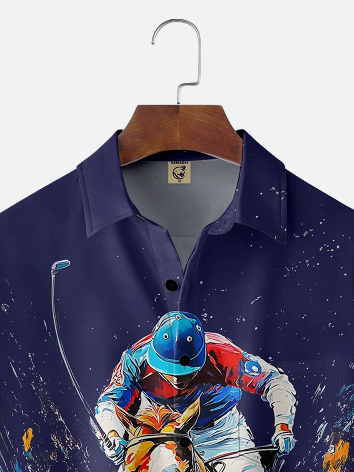 Moisture-wicking Kentucky Derby Horse Racing Chest Pocket Casual Shirt