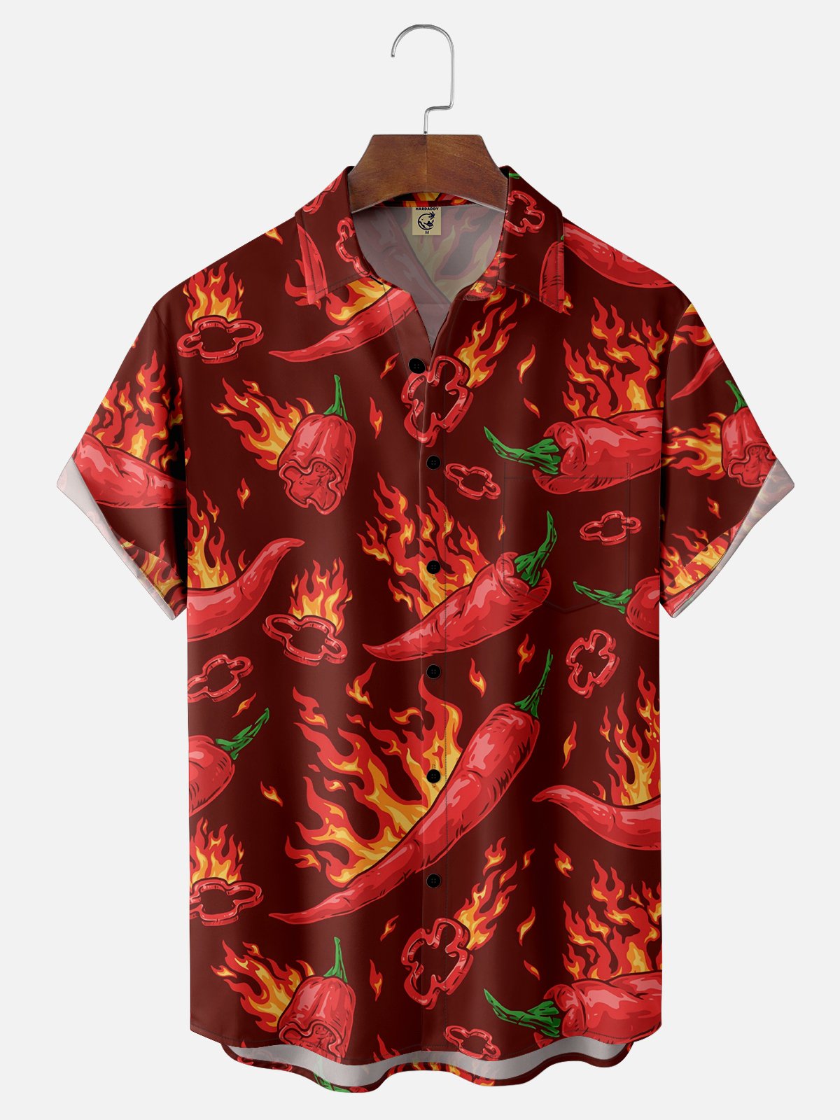 Moisture-wicking Cinco de Mayo Chili Mexican Culture Chest Pocket Casual Shirt