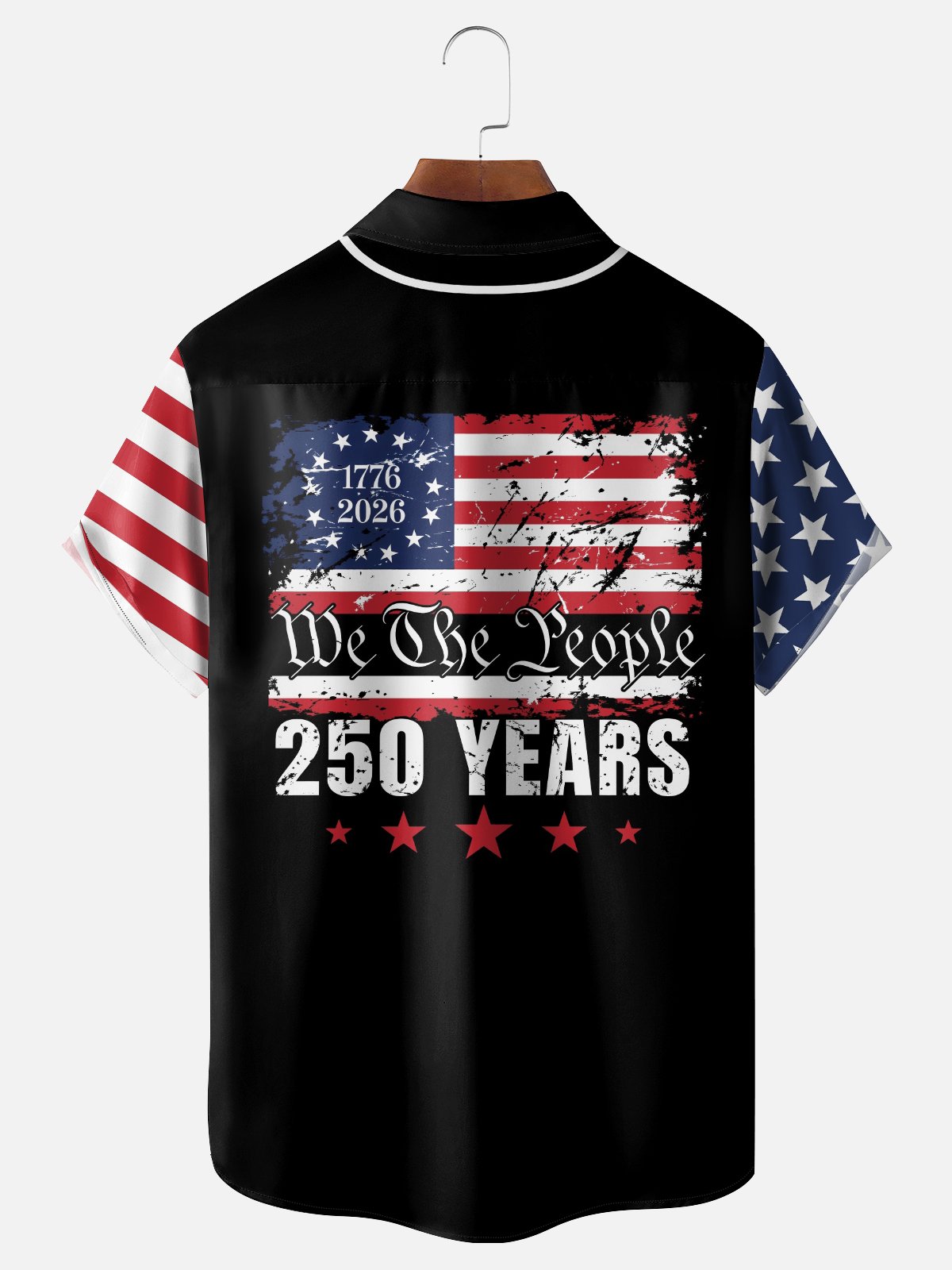 Moisture Wicking 250th Anniversary Of The United States Independence Day Chest Pocket Holiday Hawaiian Shirt