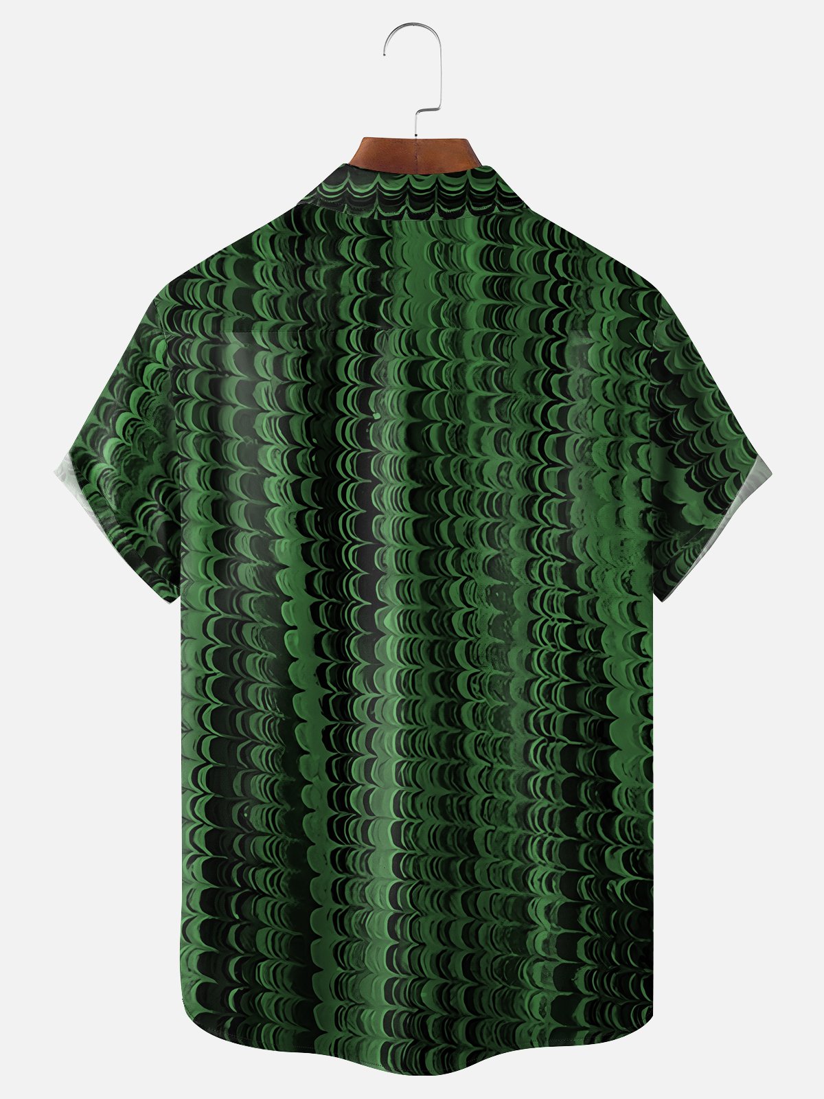 Moisture-wicking Abstract Art Chest Pocket Hawaiian Shirt