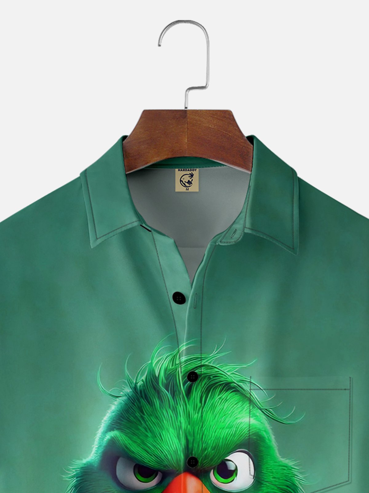 Moisture-wicking Angry Duck Chest Pocket Hawaiian Shirt