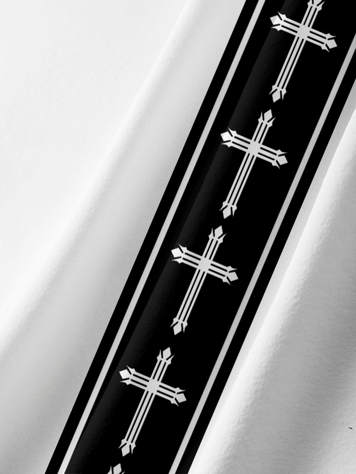 Moisture-wicking Easter Christian Cross Chest Pocket Bowling Shirt