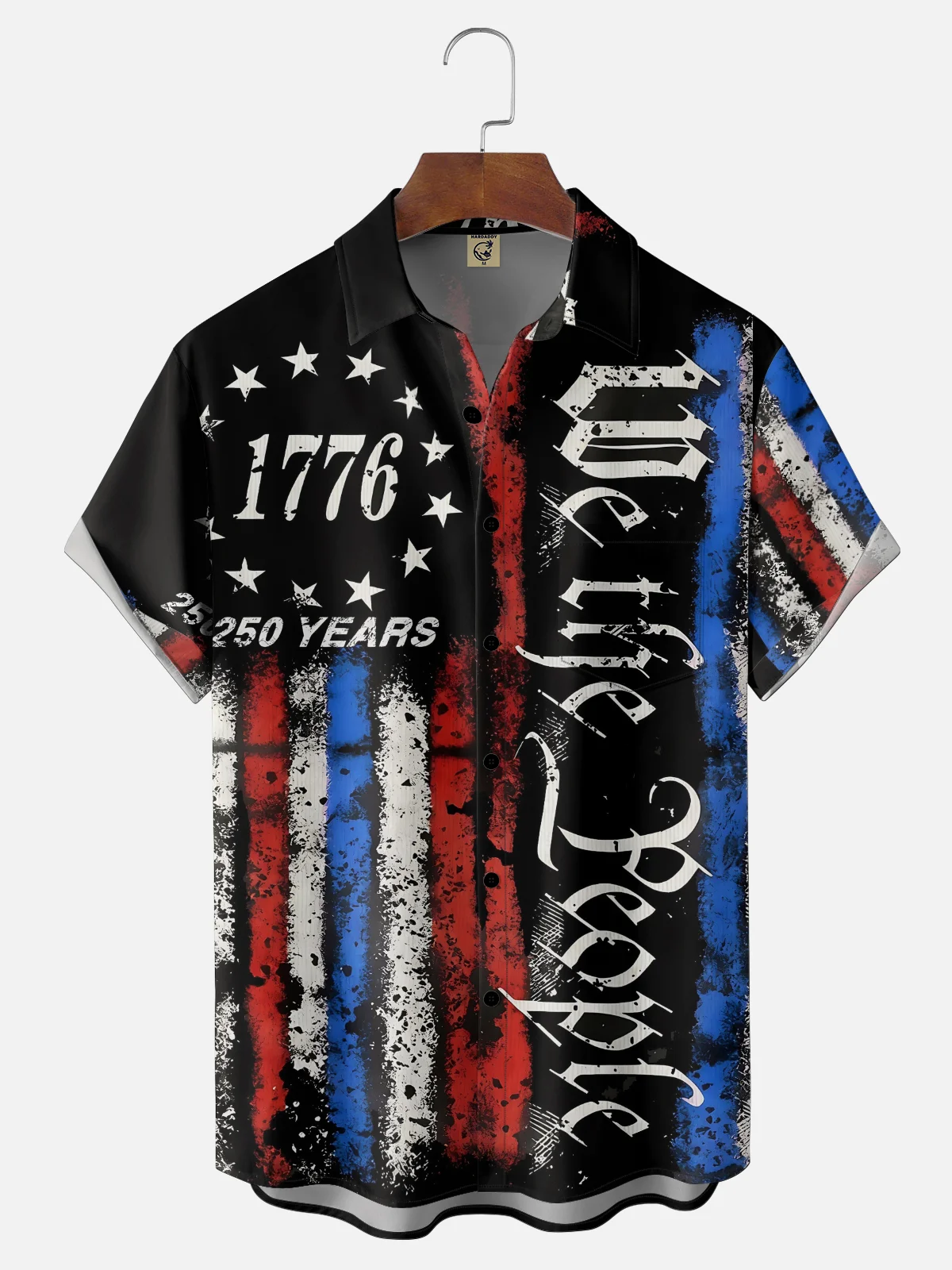 Moisture Wicking 250th Anniversary Of The United States Independence Day Chest Pocket Holiday Hawaiian Shirt