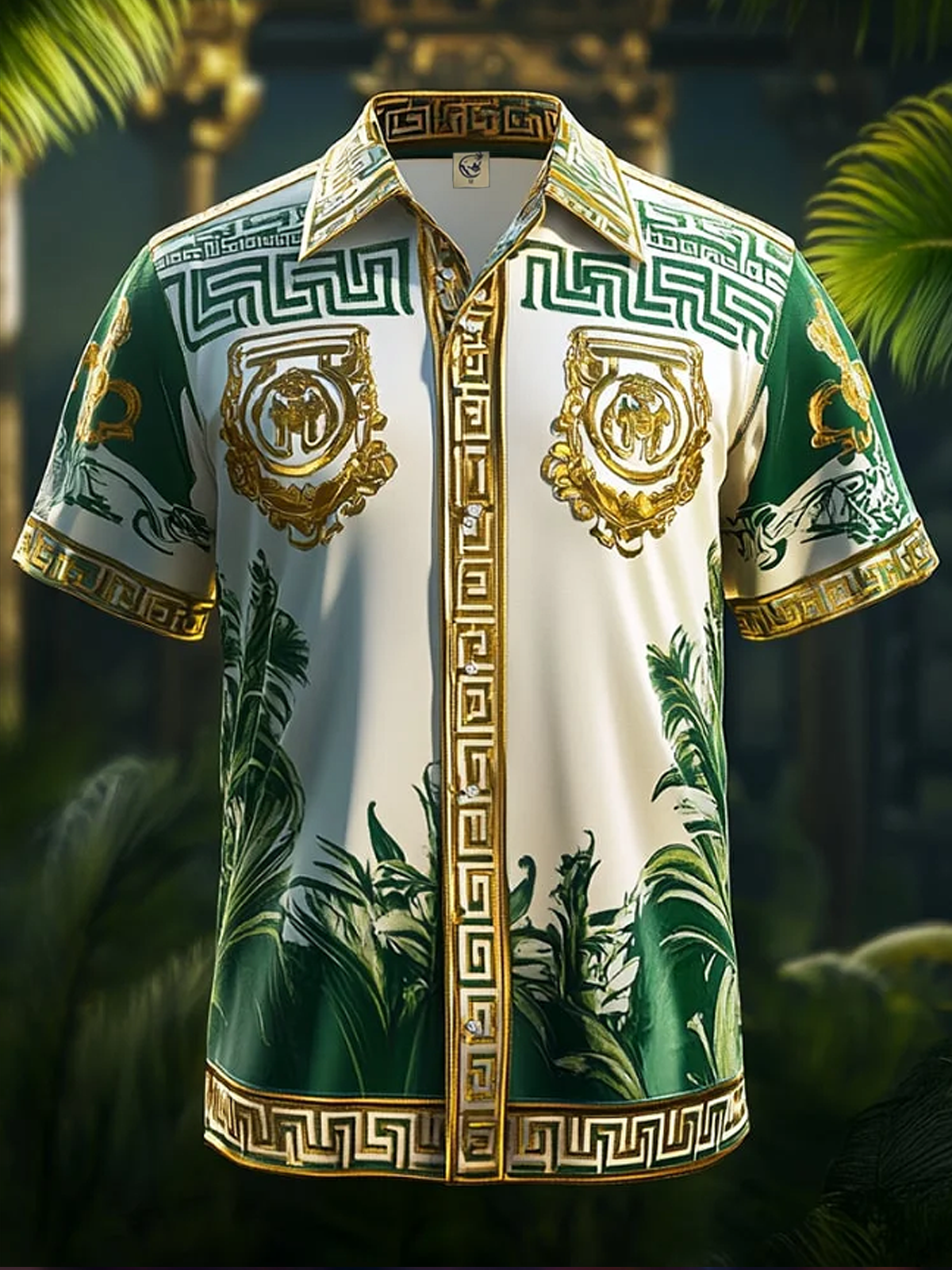 Moisture Wicking Floral Chest Pocke Holiday Hawaiian Shirt