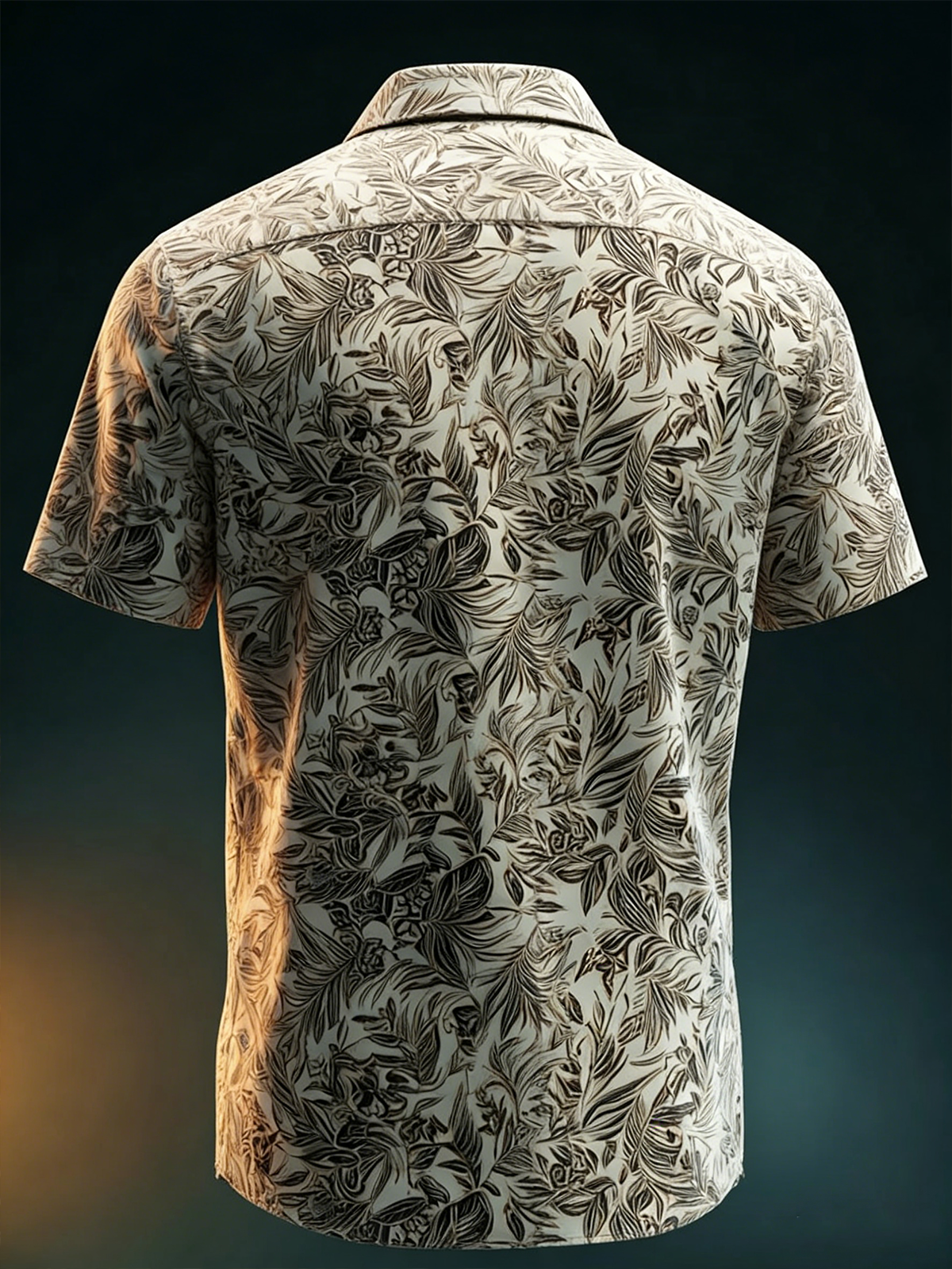 Moisture-Wicking Botanical Floral Chest Pocket Holiday Hawaiian Shirt