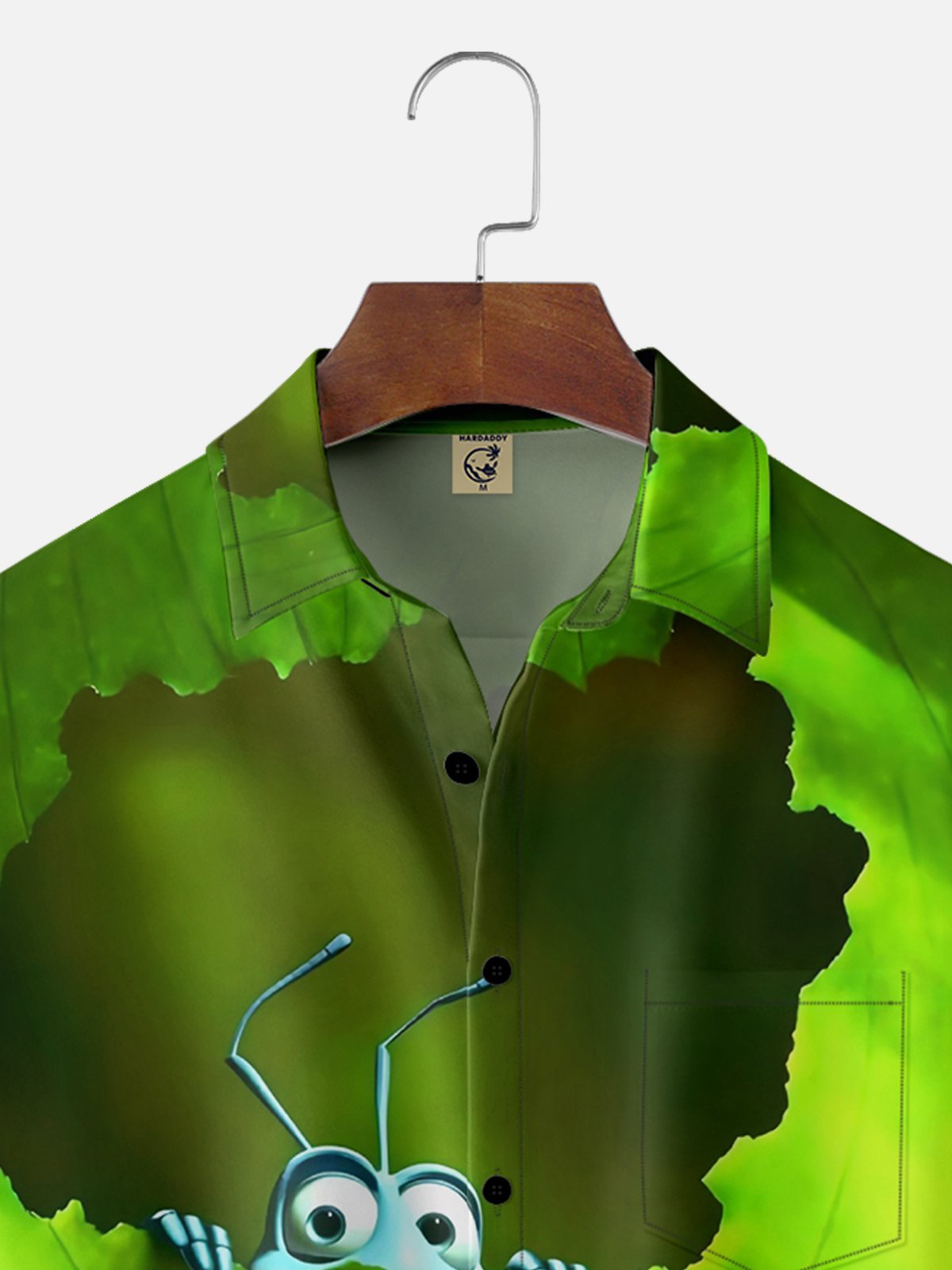 Moisture-wicking Insect Chest Pocket Hawaiian Shirt