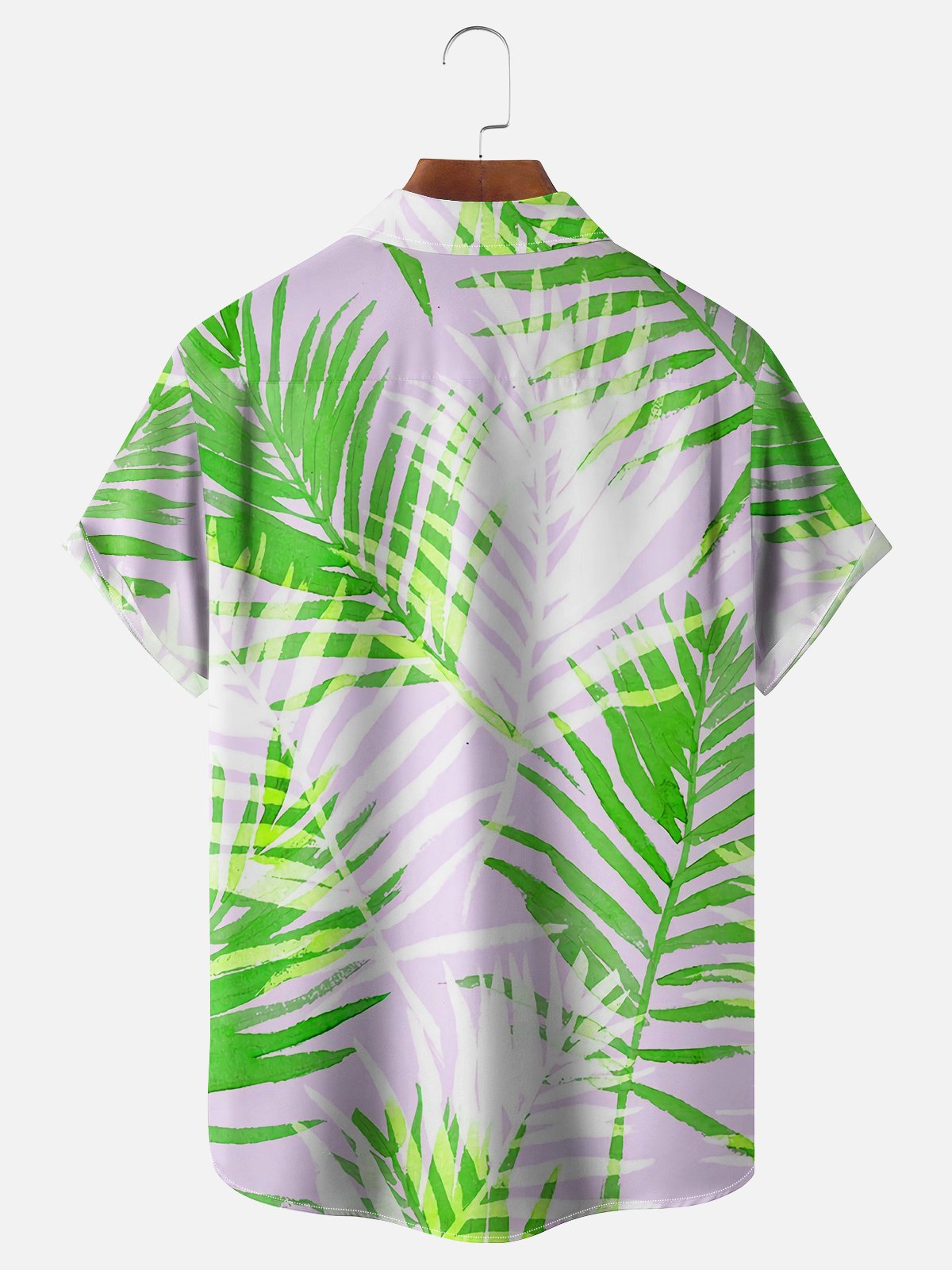 Moisture-wicking Palm Tree Chest Pocket Hawaiian Shirt