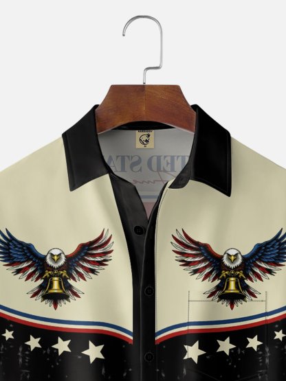 Moisture Wicking 250th Anniversary Of The United States Independence Day Chest Pocket Holiday Hawaiian Shirt