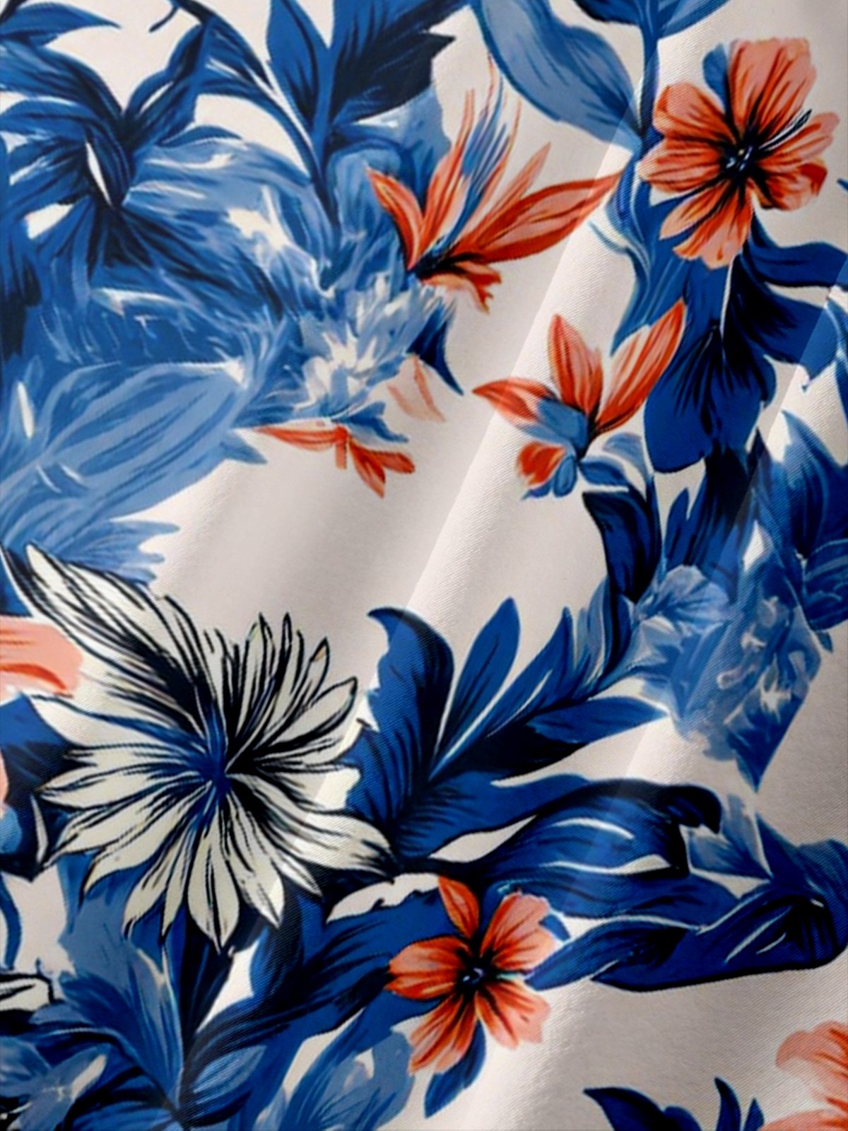 Moisture-wicking Tropical Palm Tree Chest Pocket Hawaiian Shirt