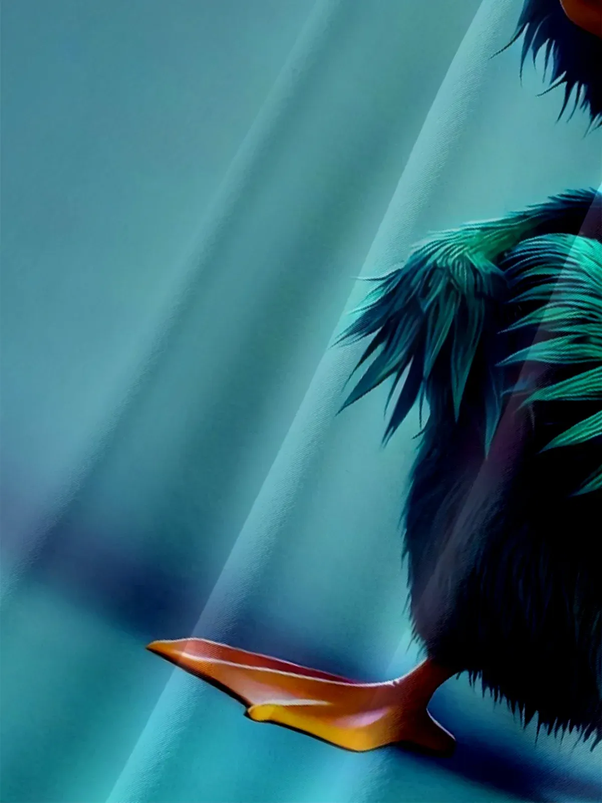 Moisture-wicking Angry Duck Chest Pocket Hawaiian Shirt