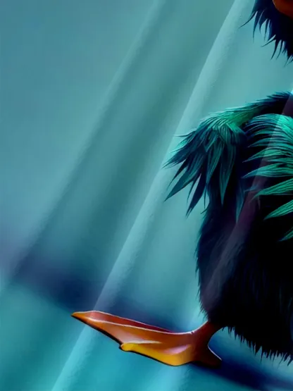 Moisture-wicking Angry Duck Chest Pocket Hawaiian Shirt