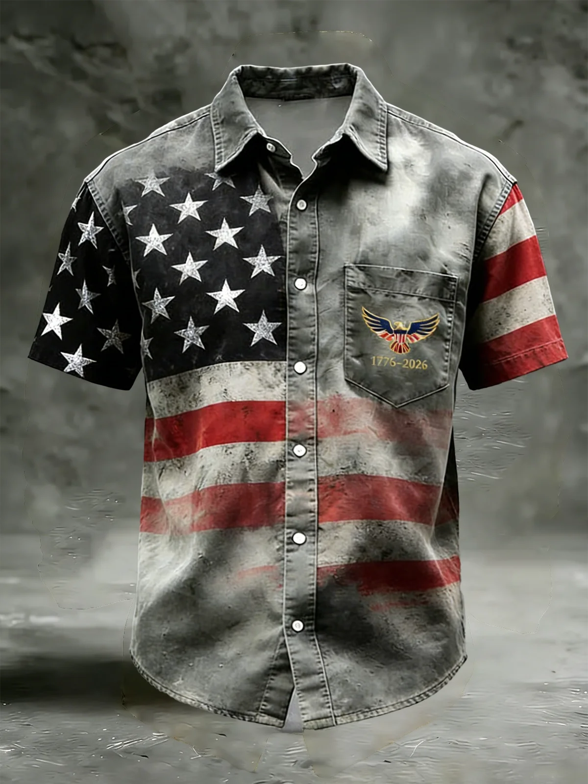 Moisture Wicking 250th Anniversary Of The United States Independence Day Chest Pocket Holiday Hawaiian Shirt