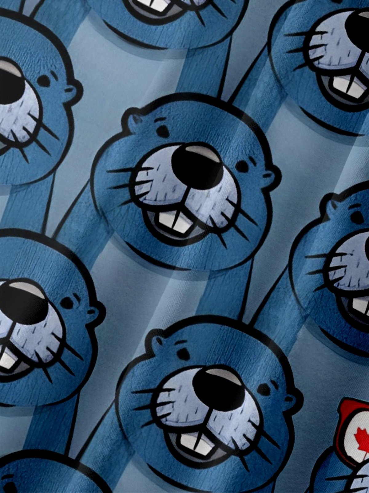 Moisture-wicking Canada Day Animal Maple Leaf Chest Pocket Hawaiian Shirt