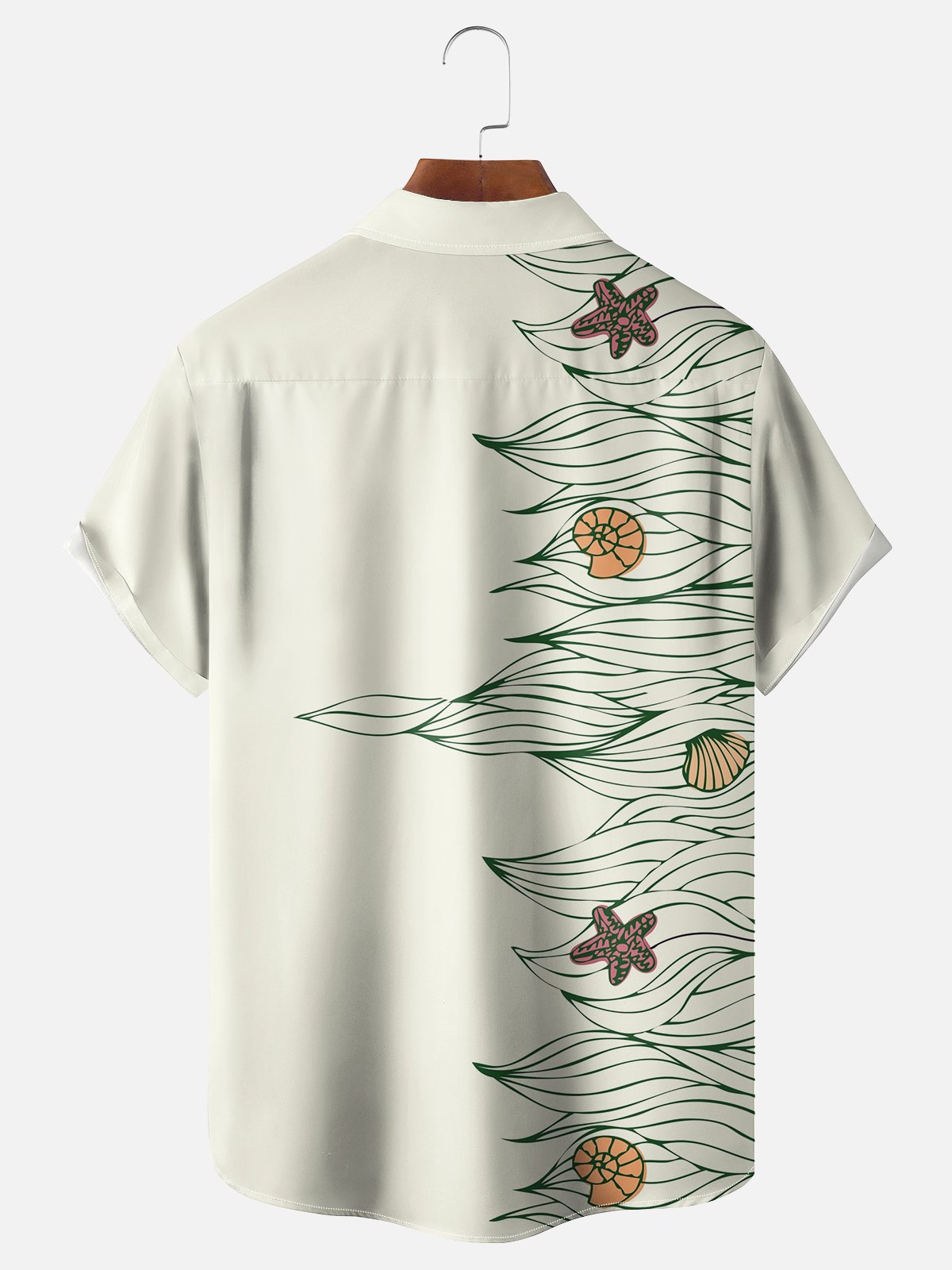 Moisture-wicking Tropical Palm Tree Chest Pocket Hawaiian Shirt