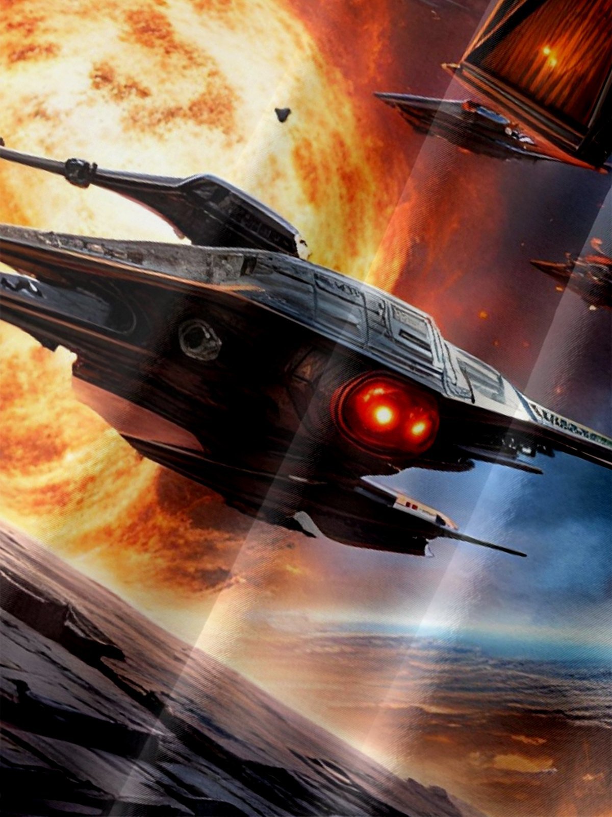 Moisture-wicking Spaceship Chest Pocket Hawaiian Shirt