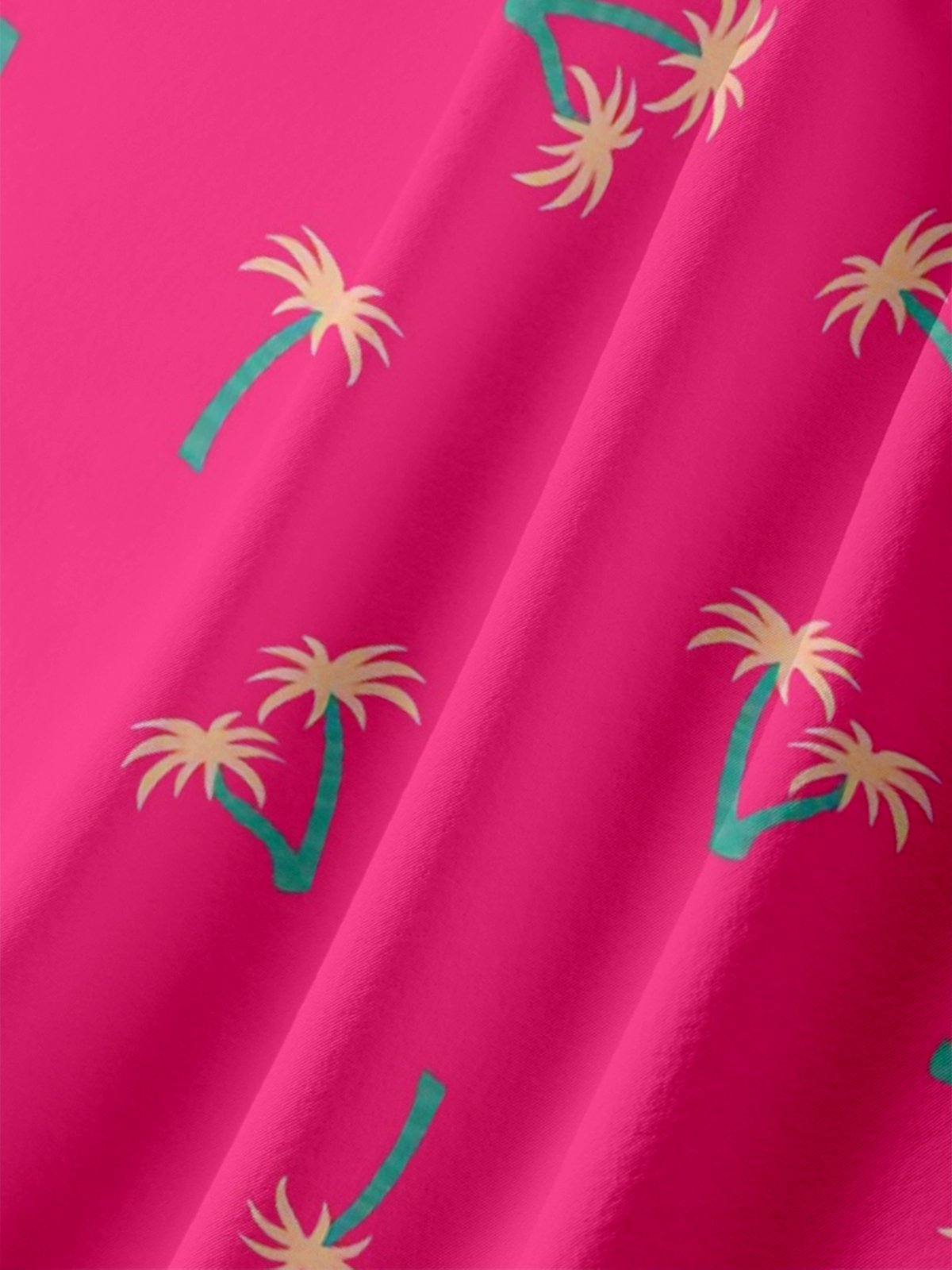 Moisture-wicking Palm Tree Chest Pocket Hawaiian Shirt