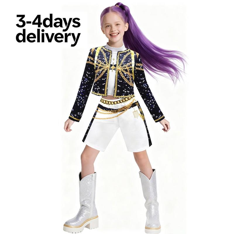 【TikTokShop BlackFriday】2025 KPOP Demon Hunter Rumi Mira Zoey Outfit with Singer Costume Set