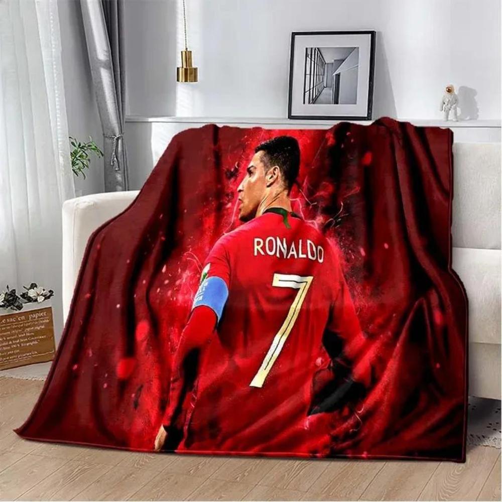 Soft Funny Throw Blanket Print Football Star Cr7 Plush Blanket,Flannel Blanket For Living Room Bedroom Bed Sofa Picnic Cover C-Ristiano Ronaldo Blankets