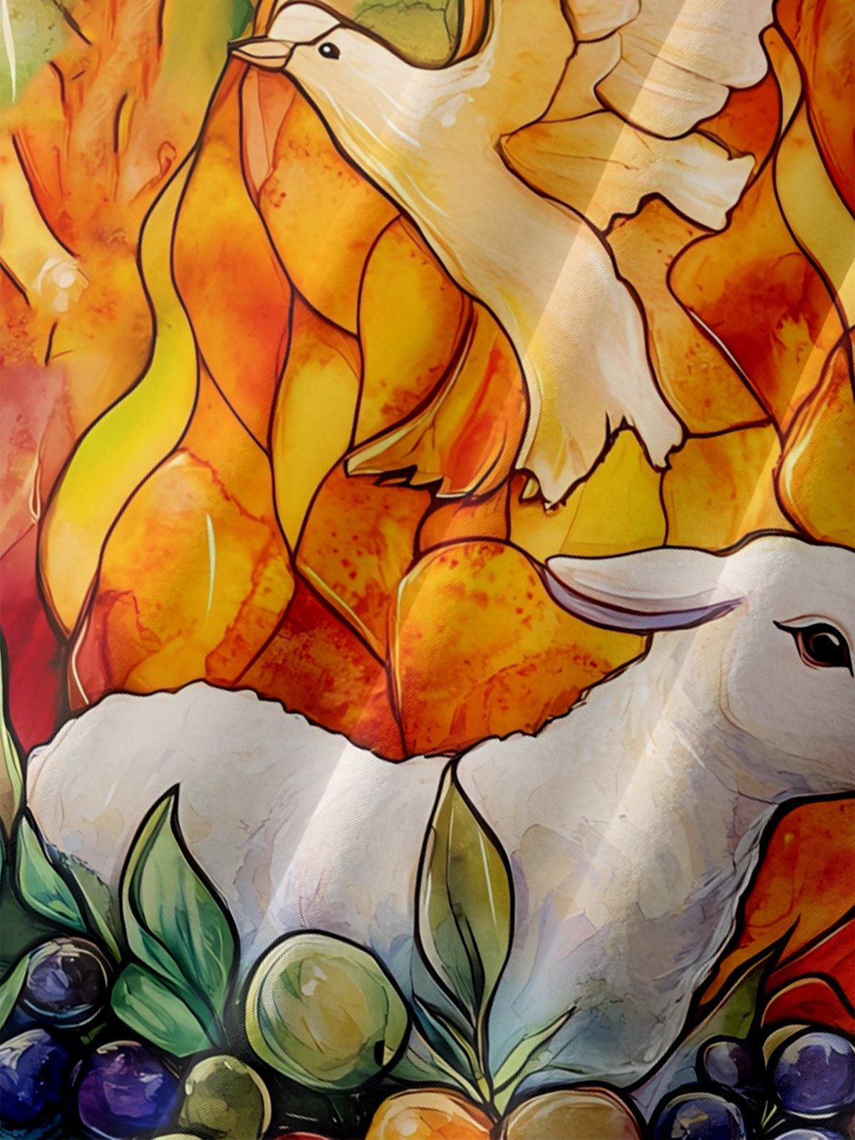 Moisture-wicking Easter Christian Virgin Mary Jesus Chest Pocket Casual Shirt