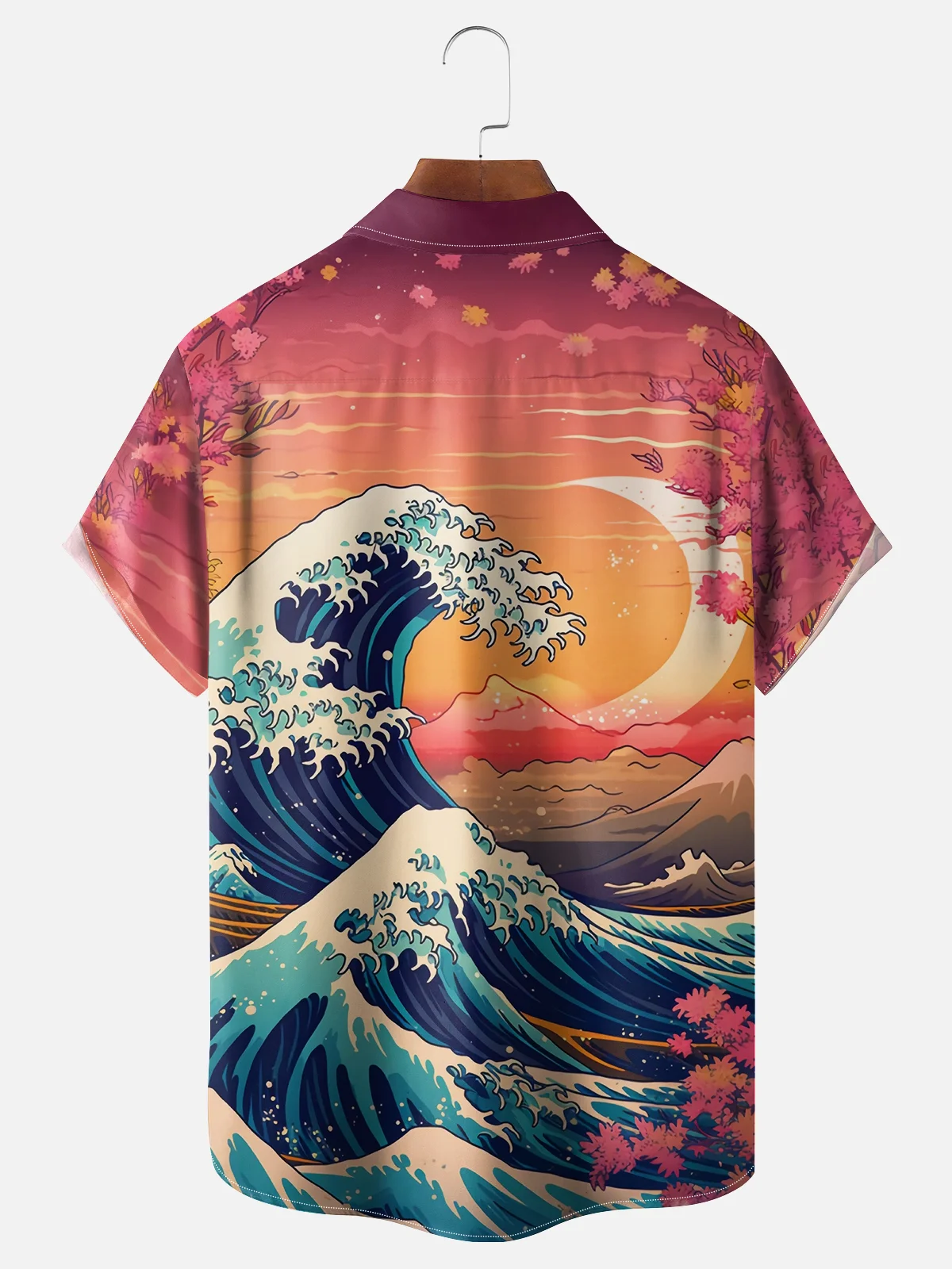 Artist Kimprut Imut Japanese Ukiyo-e Wave Ramen Capybara Chest Pocket Hawaiian Shirt