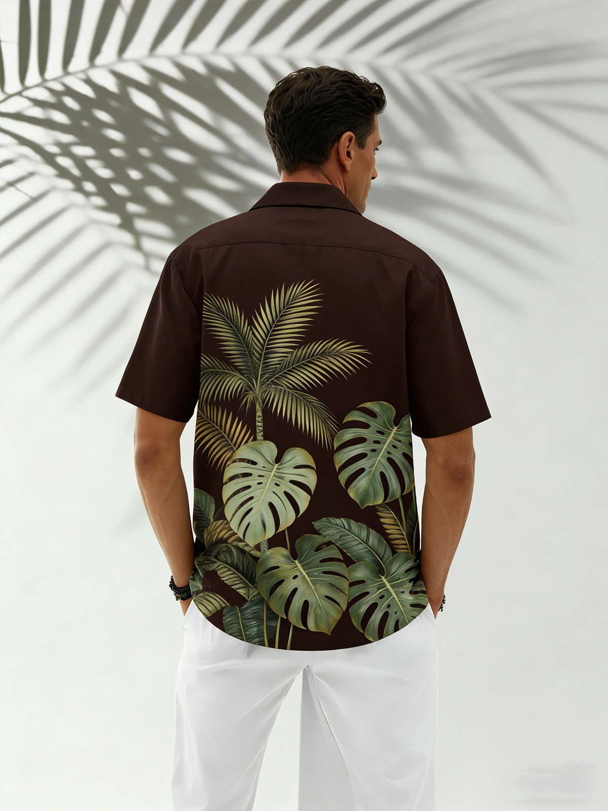Moisture Wicking Floral Chest Pocke Holiday Hawaiian Shirt