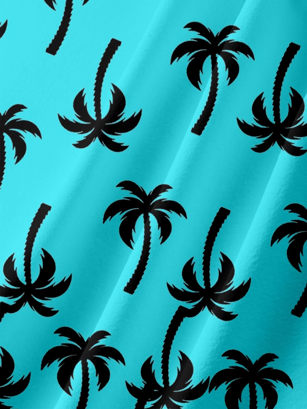 Moisture-wicking Palm Tree Chest Pocket Hawaiian Shirt
