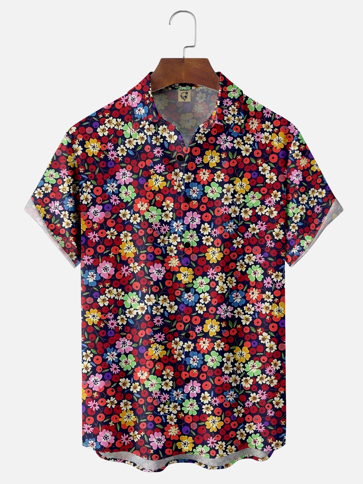 Moisture-wicking Floral Chest Pocket Hawaiian Shirt