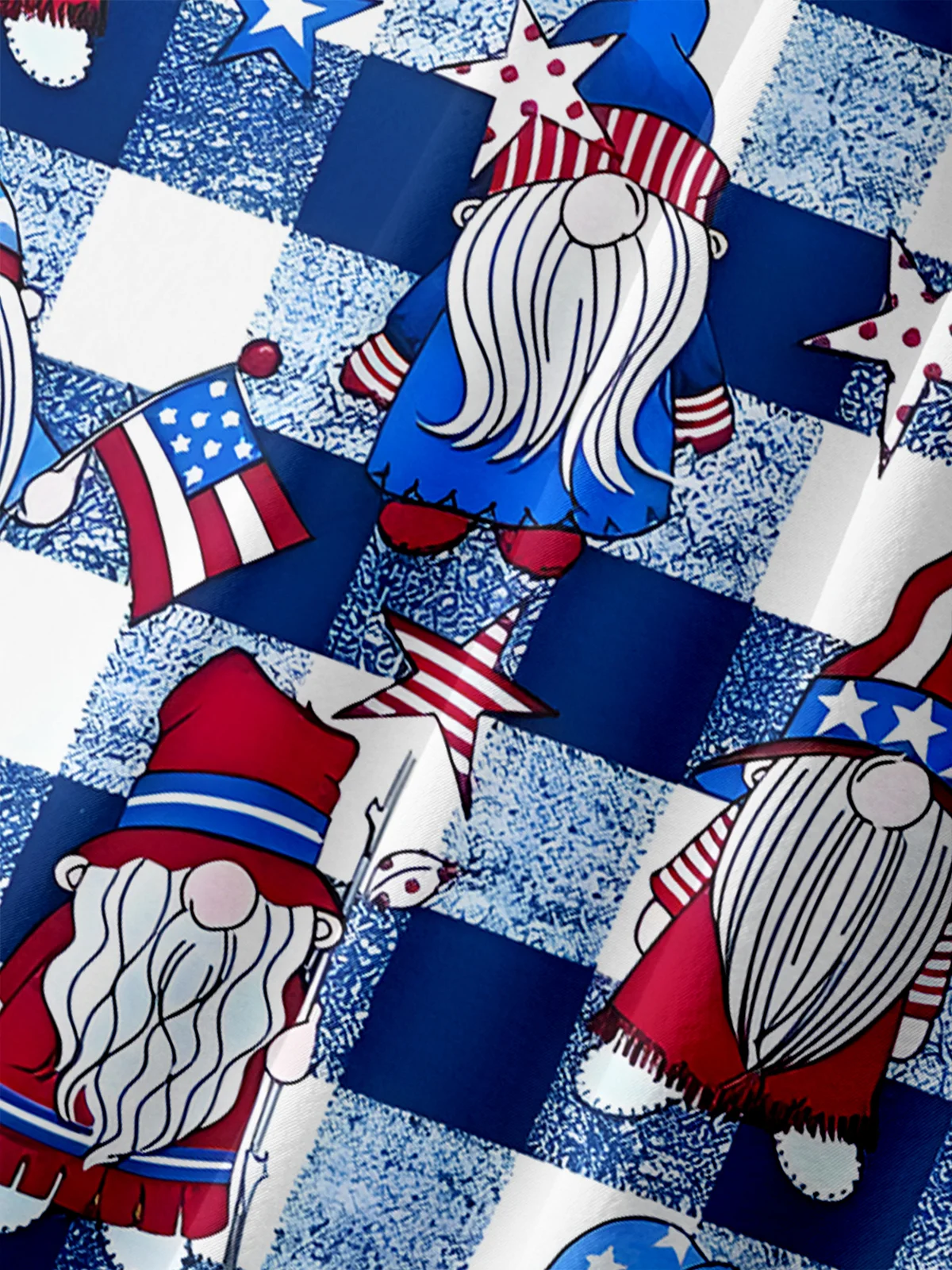 Moisture-wicking American Gnomes Chest Pocket Hawaiian Shirt