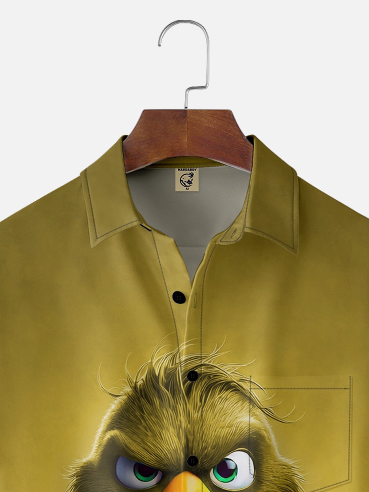 Moisture-wicking Angry Duck Chest Pocket Hawaiian Shirt