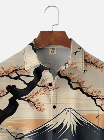Moisture-wicking Ukiyoe Chest Pocket Hawaiian Shirt