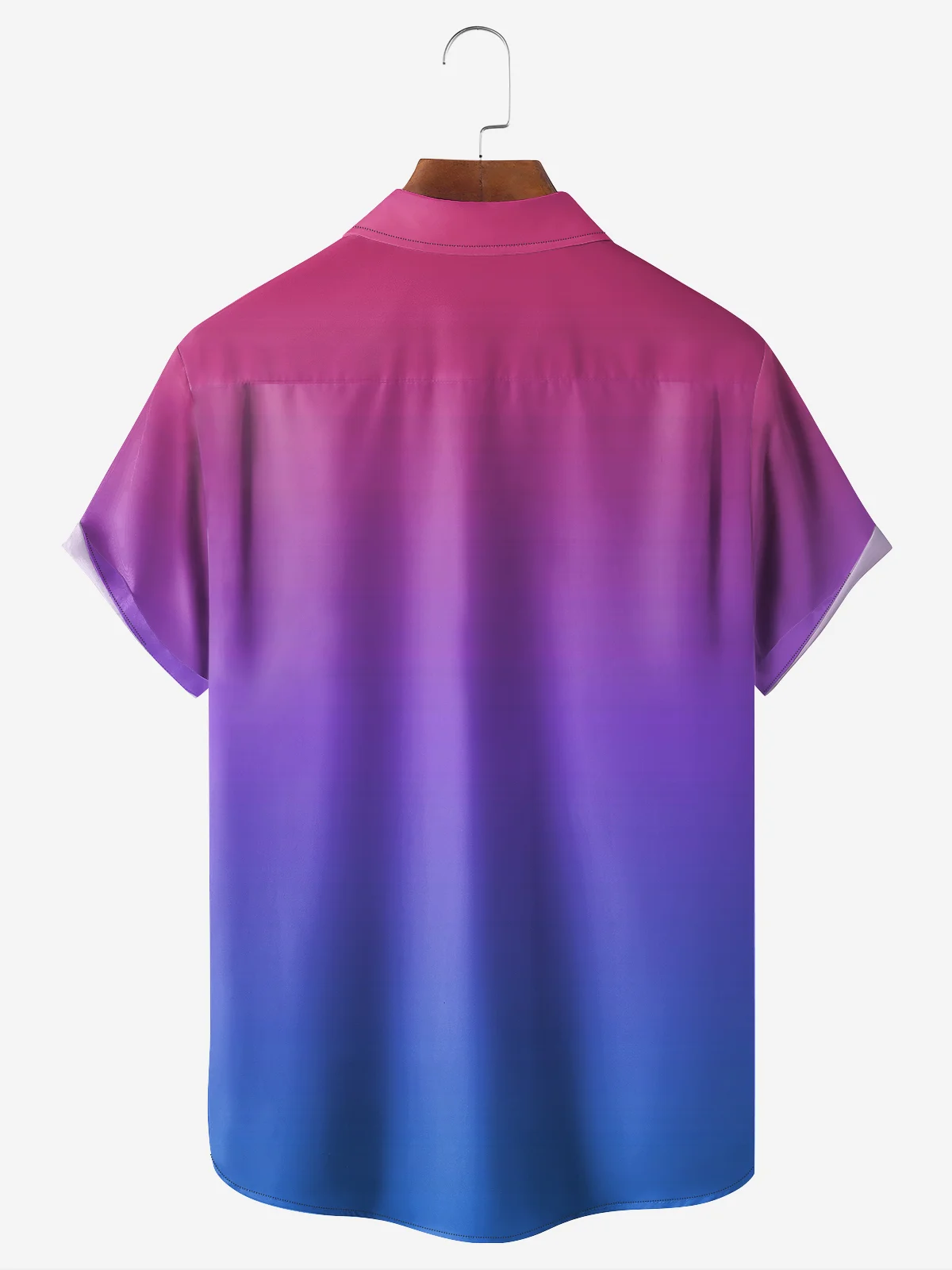 Ombre Pineapple Chest Pocket Short Sleeve Hawaiian Shirt