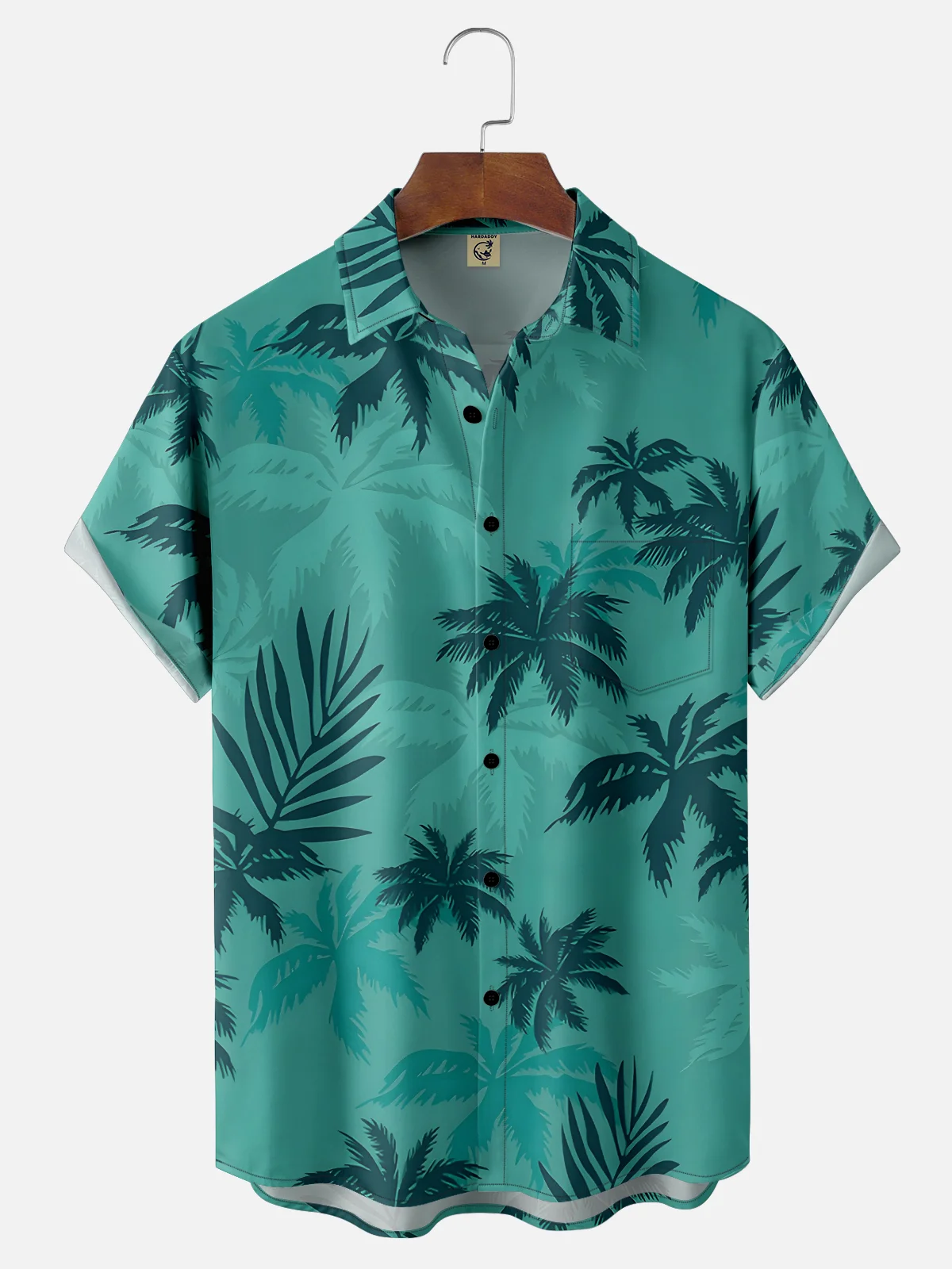 Moisture Wicking GTA Vice City Tommy Vercetti Coconut Tree Chest Pocket Hawaiian Shirt
