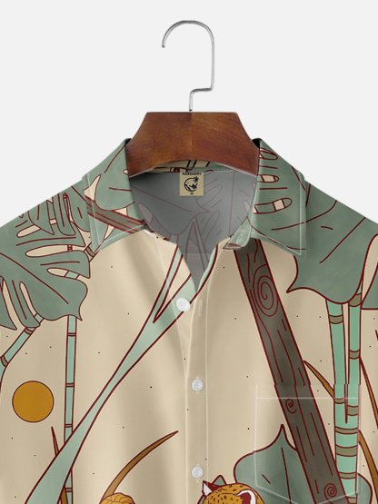 x Stephen Wade Moisture-wicking Beauty and the Leopard Art Painting Hawaiian Shirt