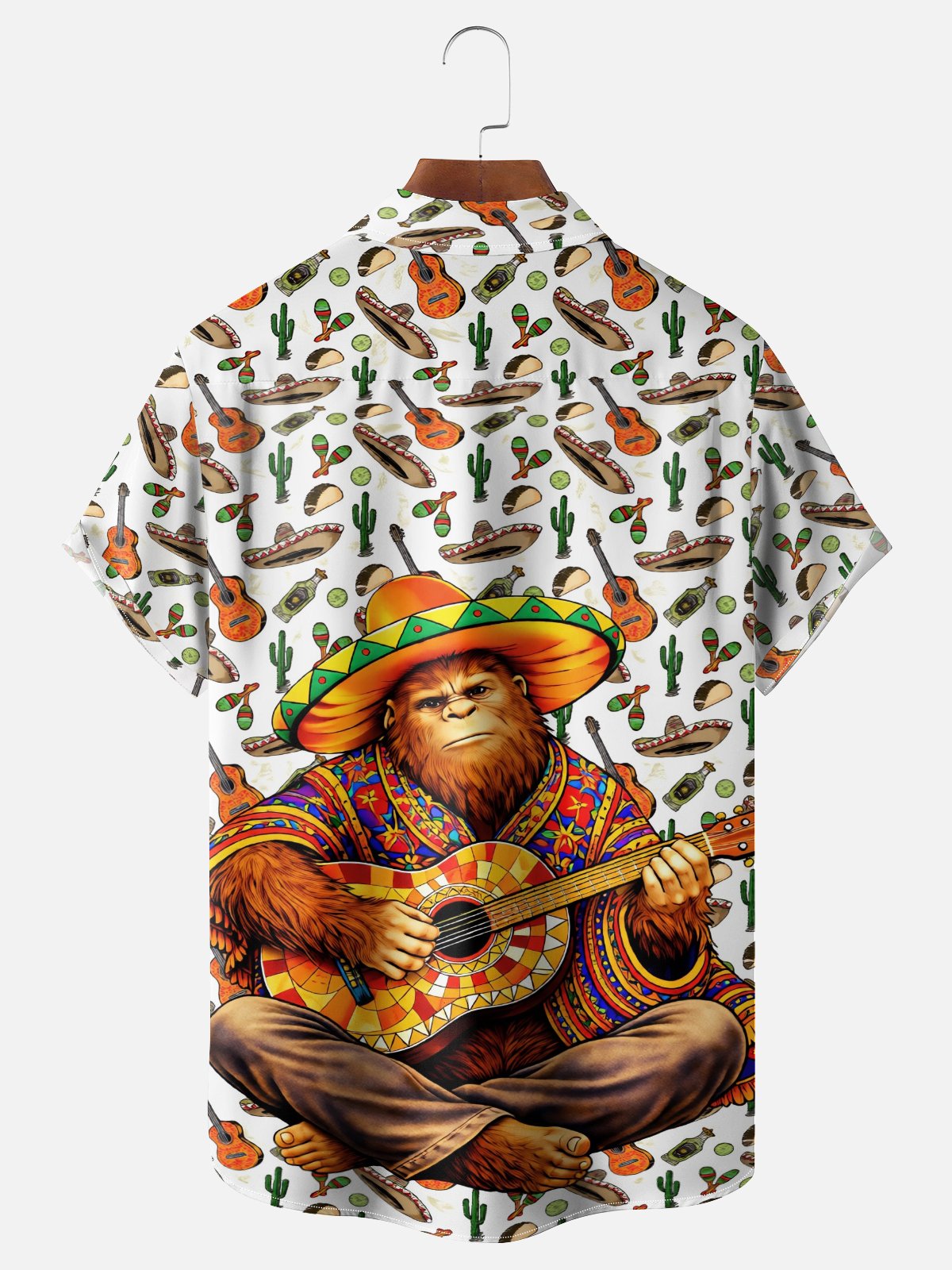 Moisture Wicking Cinco De Mayo Taco Music Bigfoot Chest Pocke Holiday Hawaiian Shirt