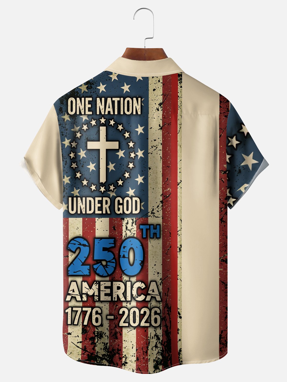 Moisture Wicking 250th Anniversary Of The United States Independence Day Chest Pocket Holiday Hawaiian Shirt