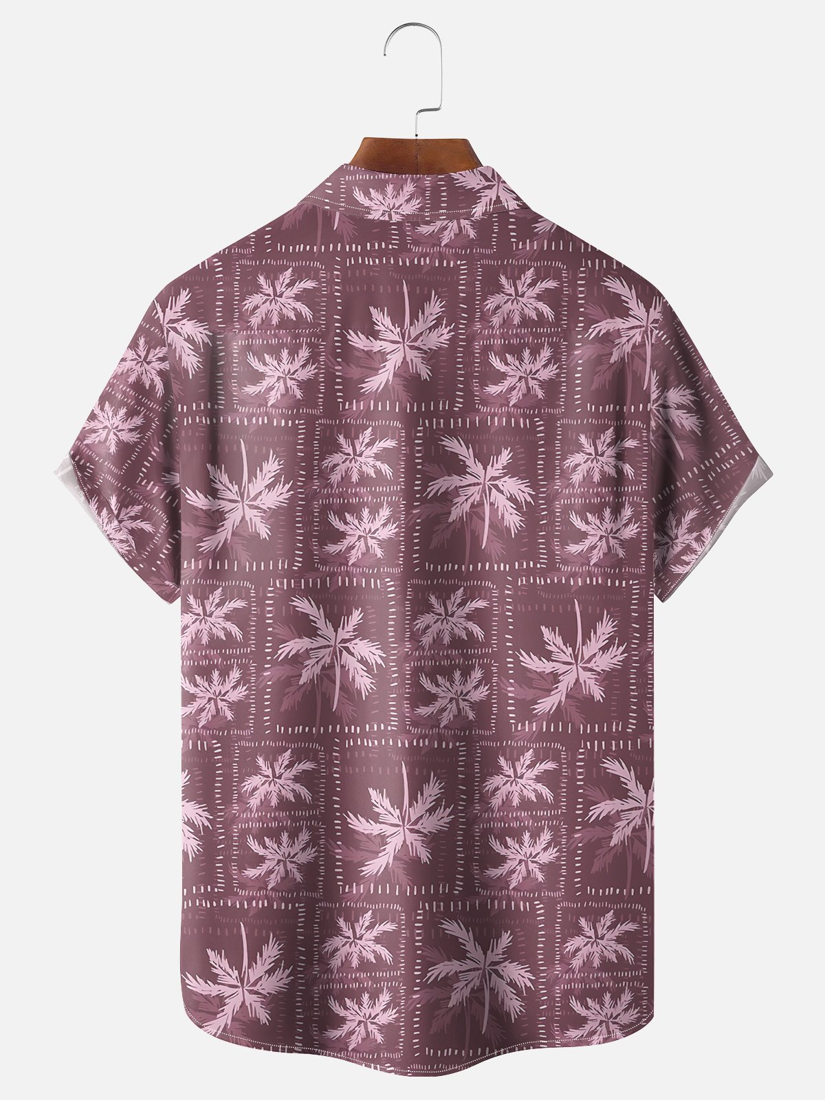 Moisture-wicking Funny Coconut Tree Chest Pocket Hawaiian Shirt
