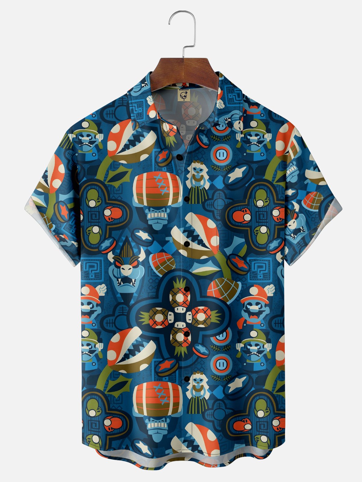 Moisture-wicking Grass Skirt Beauty Pineapple Chest Pocket Hawaiian Shirt