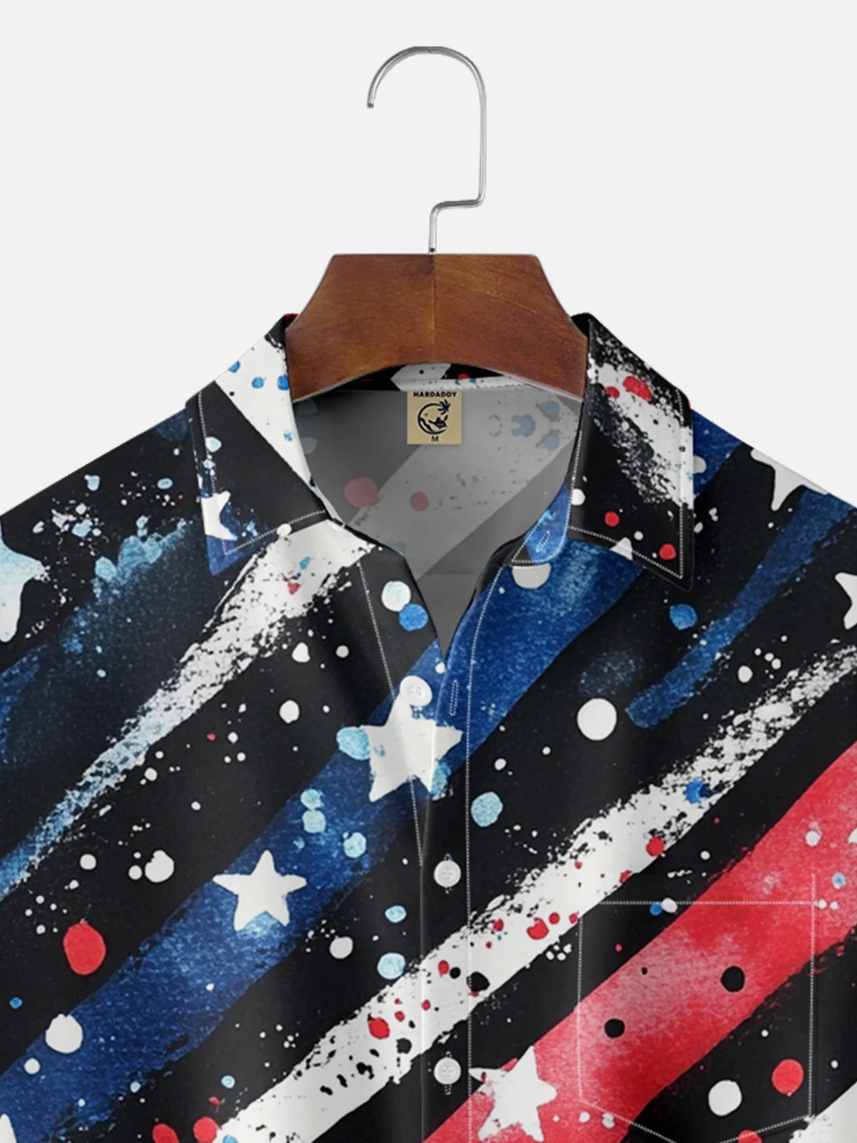 Moisture-wicking American Independence Day Memorial Day Chest Pocket Casual Shirt