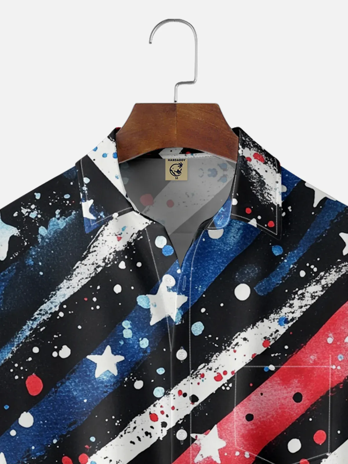 Moisture-wicking American Independence Day Memorial Day Chest Pocket Casual Shirt