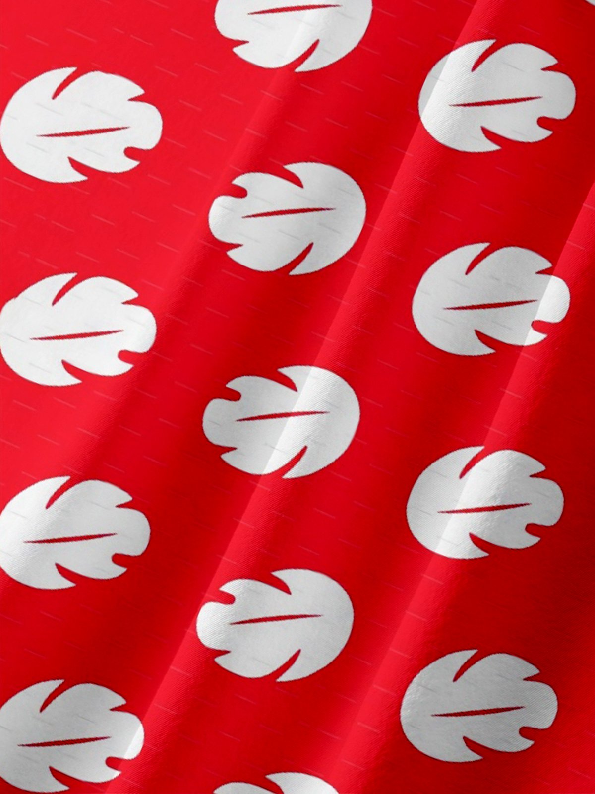 Moisture-wicking Leaf Chest Pocket Hawaiian Shirt