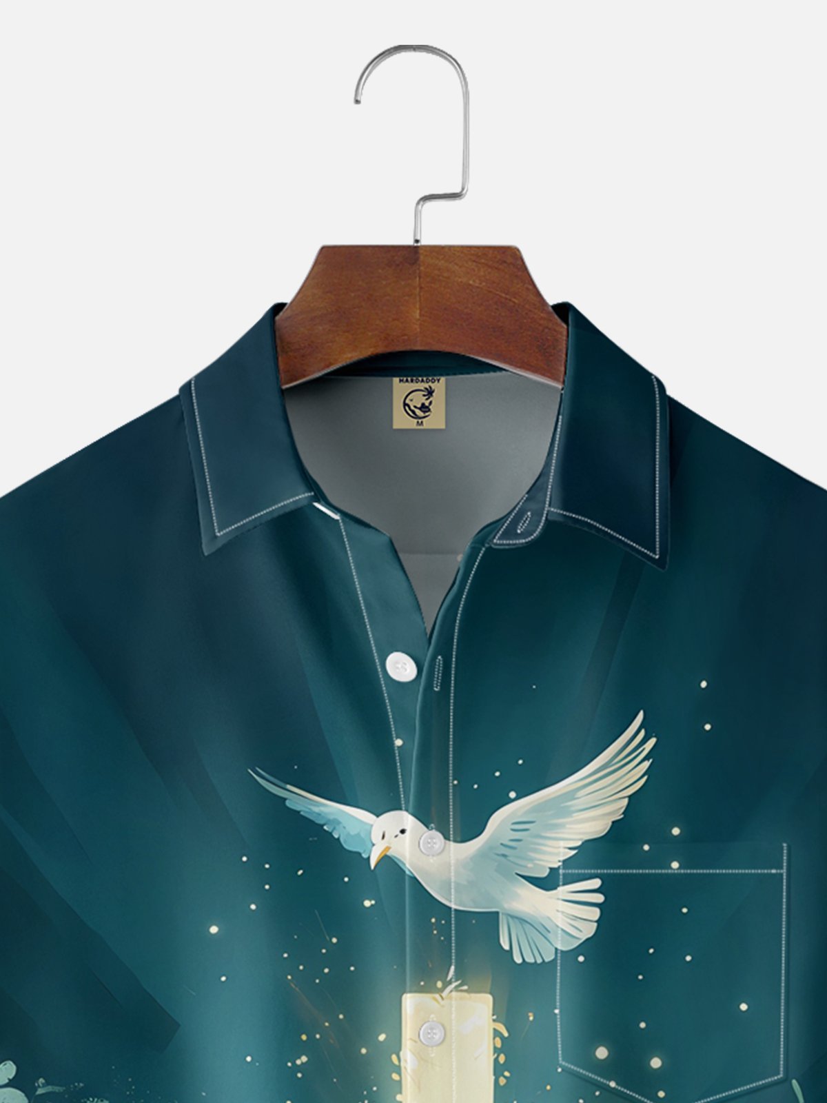 Moisture-wicking Easter Cross Chest Pocket Casual Shirt
