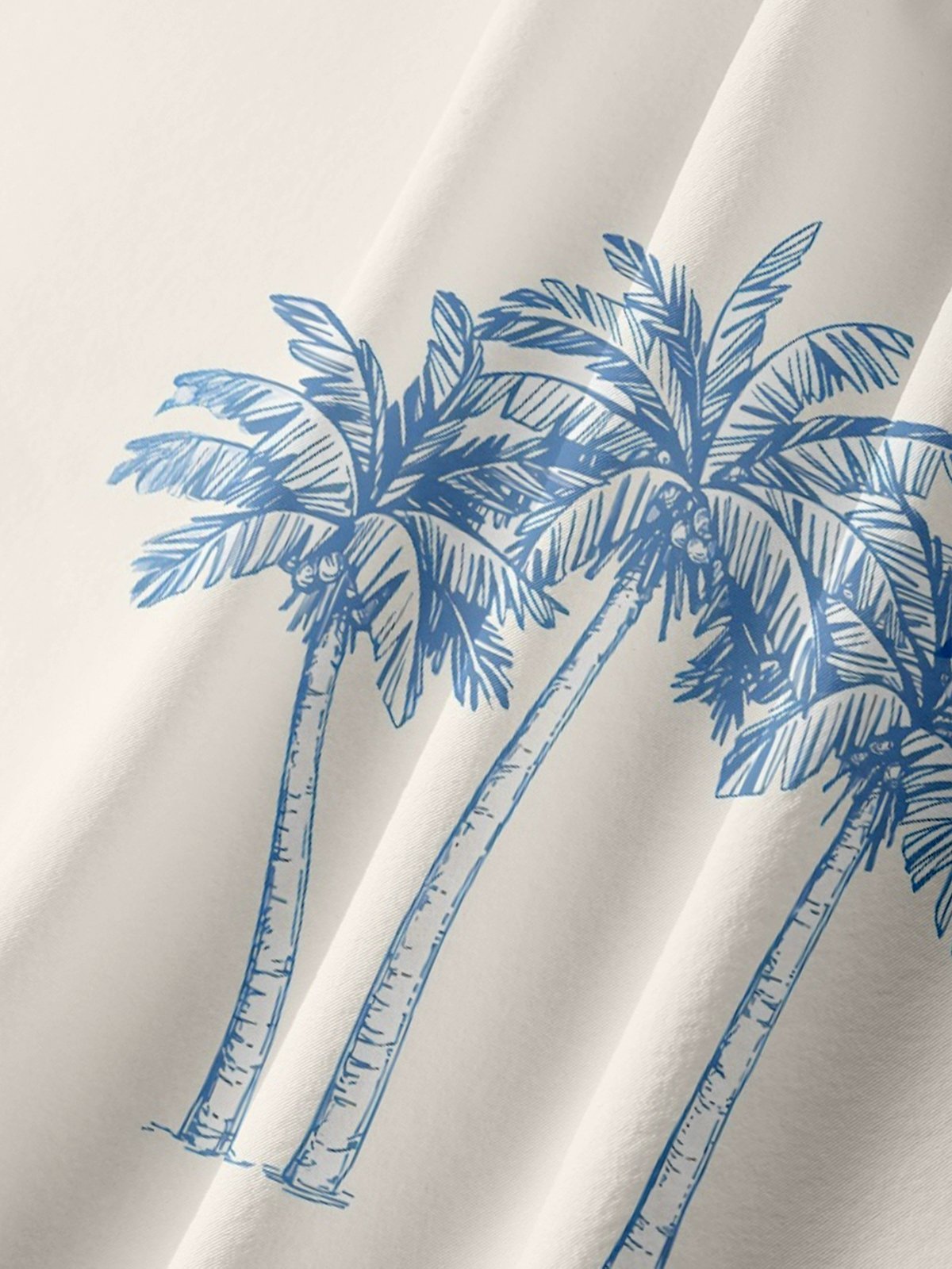 Moisture-wicking Palm Tree Chest Pocket Hawaiian Shirt