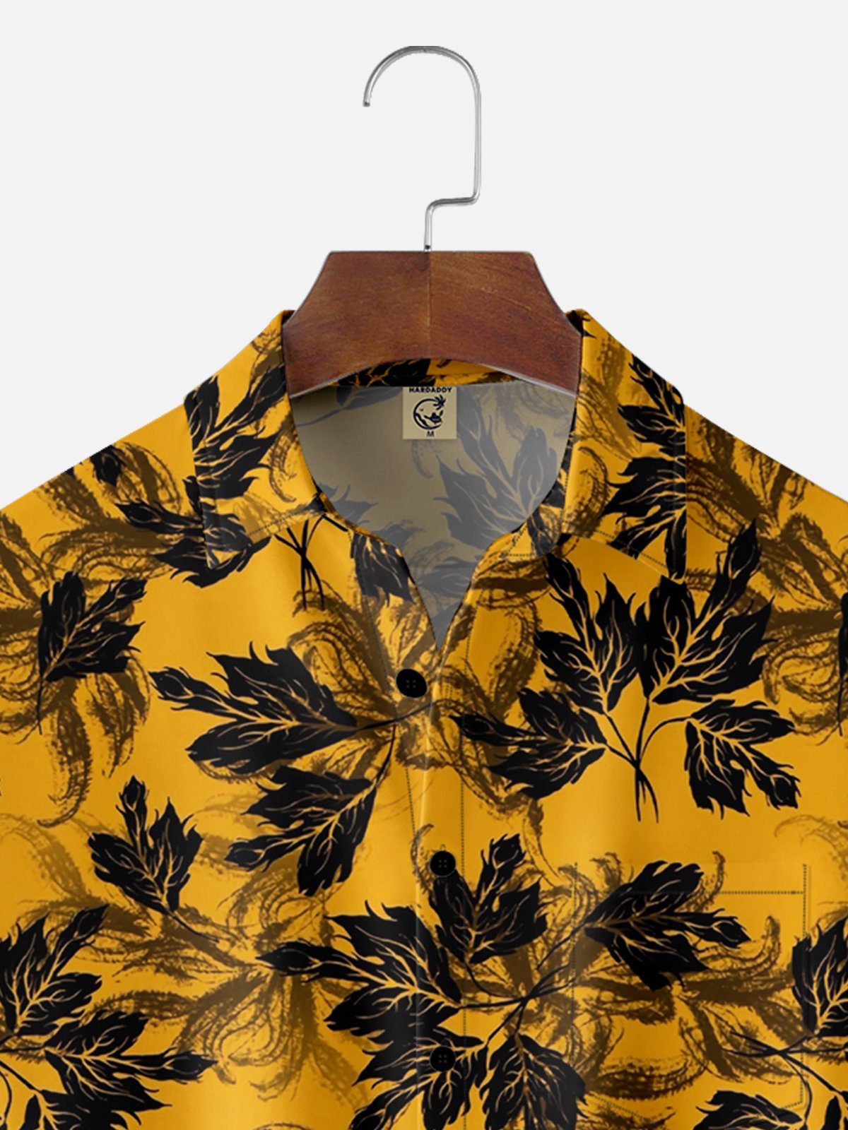 Moisture-wicking Tropical Leaves Chest Pocket Hawaiian Shirt
