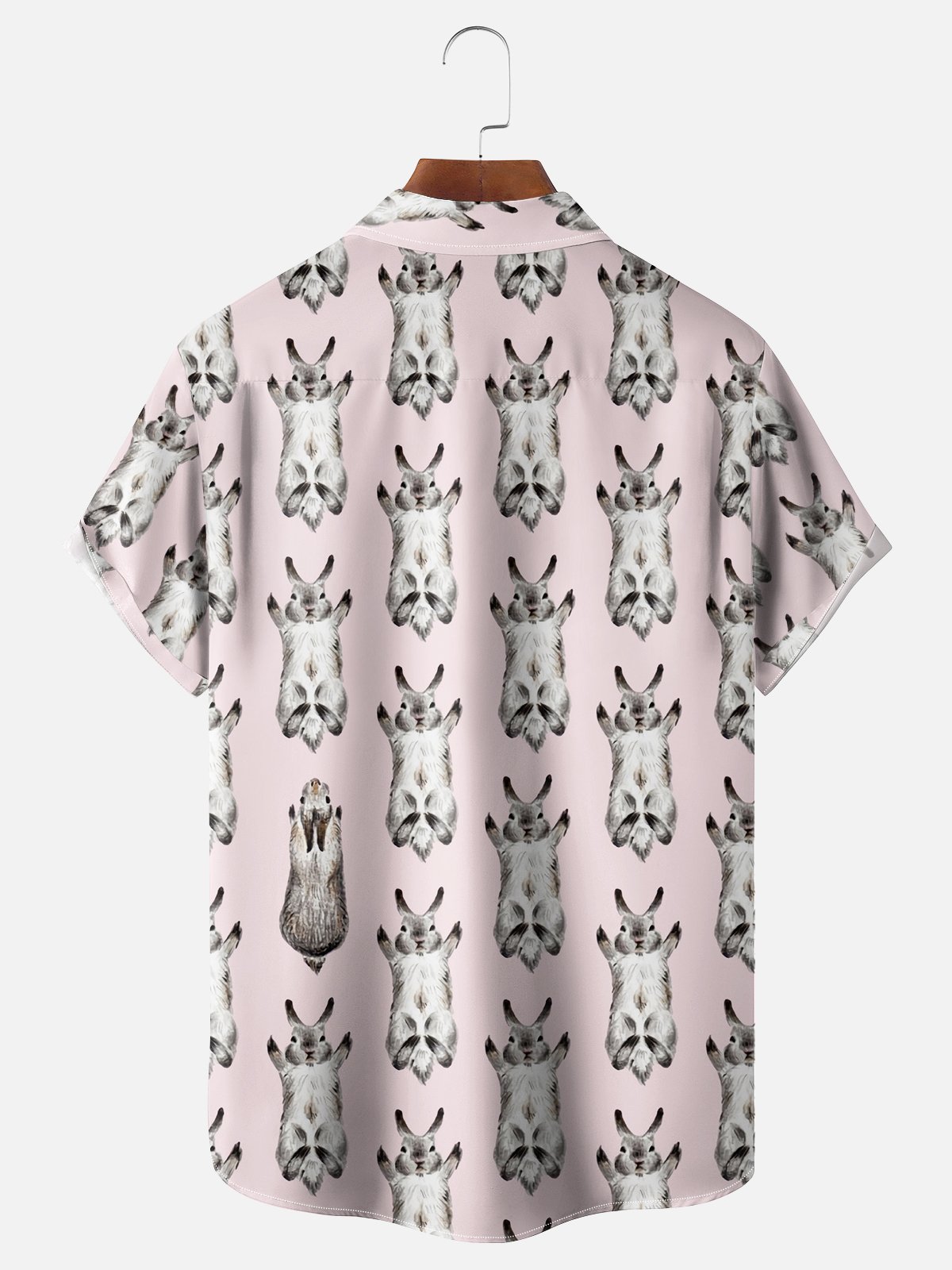 Moisture-wicking Easter Bunny Funny Chest Pocket Casual Shirt