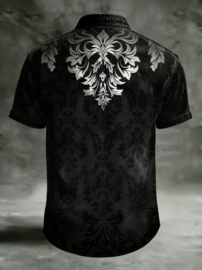 Moisture Wicking Floral Plants Chest Pocke Holiday Hawaiian Shirt
