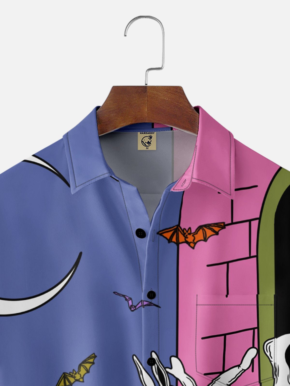 X Artist Janet Johnson Moisture Wicking Abstract Bunny Art Painting Chest Pocket Hawaiian Shirt