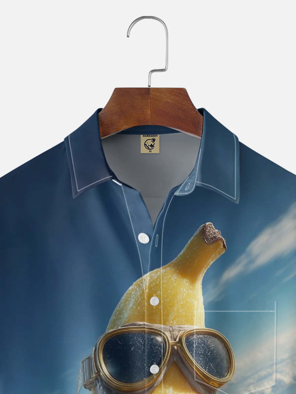 Moisture-wicking Banana Parachute Funky Chest Pocket Hawaiian Shirt
